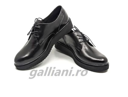 Pantofi negri casual dama-piele naturala fabricat in Romania-dc talpex 9g