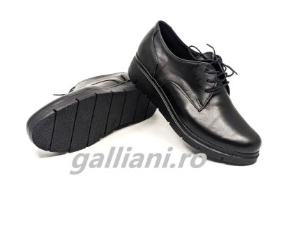 Pantofi negri casual dama-piele naturala fabricat in Romania-dc talpex x9