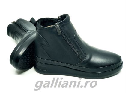 Ghete negre dama-casual-piele naturala integral-galliani.ro-dg scv 1430 box