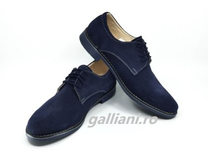 Pantofi bleumarin casual-Barbati-piele naturala intoarsa-Alexander-bc-alexander-855-navy