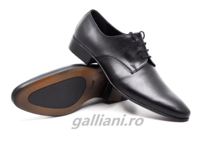 Pantofi negri eleganti-Barbati-fabricat in Romania din piele naturala-be mih s4 negru