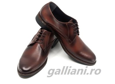 Pantofi Langston Brown-barbati-piele naturala integral,fabricat in Romania-be mih langston BROWN