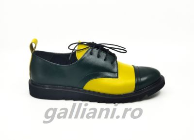 Pantofi -Bertine Leather-casual-dama-piele naturala-dc-talpex-12-yellow green