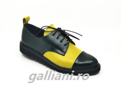 Pantofi -Bertine Leather-casual-dama-piele naturala-dc-talpex-12-yellow green