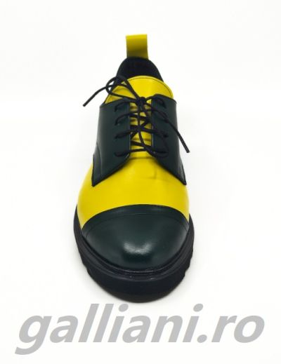 Pantofi -Bertine Leather-casual-dama-piele naturala-dc-talpex-12-yellow green