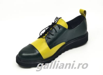 Pantofi -Bertine Leather-casual-dama-piele naturala-dc-talpex-12-yellow green