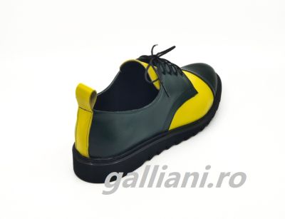 Pantofi -Bertine Leather-casual-dama-piele naturala-dc-talpex-12-yellow green