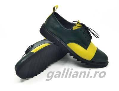 Pantofi -Bertine Leather-casual-dama-piele naturala-dc-talpex-12-yellow green