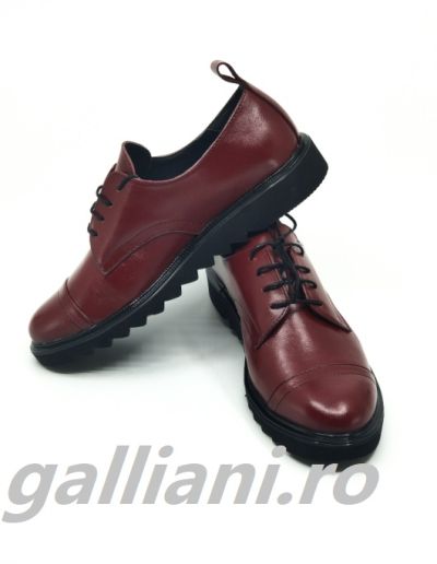 Pantofi -Bertine Leather-casual-dama-piele naturala-dc-talpex-12-bordo