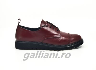 Pantofi -Bertine Leather-casual-dama-piele naturala-dc-talpex-12-bordo