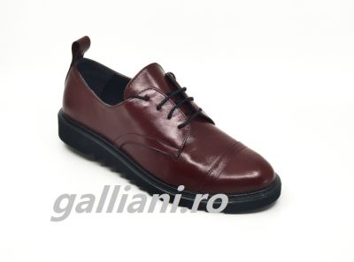 Pantofi -Bertine Leather-casual-dama-piele naturala-dc-talpex-12-bordo