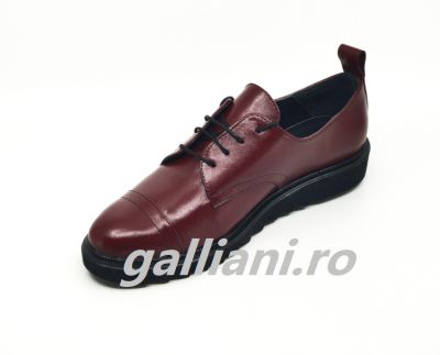 Pantofi -Bertine Leather-casual-dama-piele naturala-dc-talpex-12-bordo