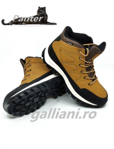 Ghete Panter barbati-imblanite,impermeabile si aderente bg panter y15 brown