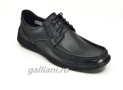 Pantofi negri casual-Barbati-piele naturala integral,talpa cusuta-Suceveanu-bc-scv-810