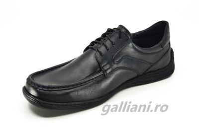 Pantofi negri casual-Barbati-piele naturala integral,talpa cusuta-Suceveanu-bc-scv-810