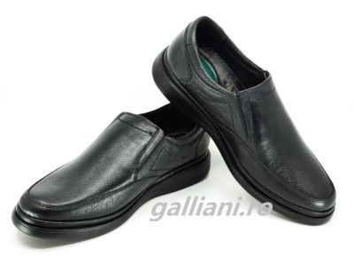 Pantofi negri casual-Barbati-produs din piele naturala-bc-fors-pelle-505