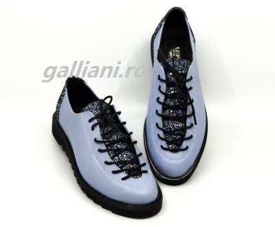 Pantofi din piele naturala bleu-Casual Dama-fabricat in Romania-dc talpex 8 blue