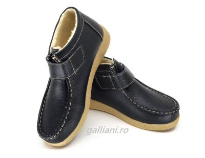 Ghete negre casual dama-piele naturala-galliani.ro-dg wk 213 b