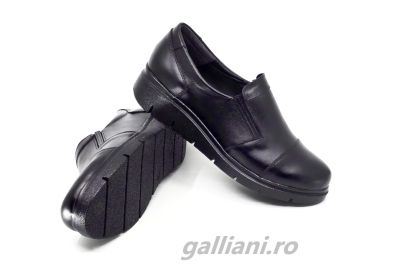 Pantofi casual negri dama-piele naturala fabricat in Romania dc talpex 66 black